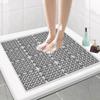60x60cm Non Slip Bath Mat Square Shower Mat Anti Mold Rubber Floor Mat with Strong Suction Bathroom Safety Luxury Bathroom Set