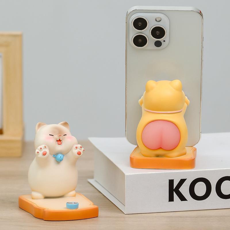 Cute Cat Phone Holder - Desktop Decoration & Stress Relief Gift for Girls