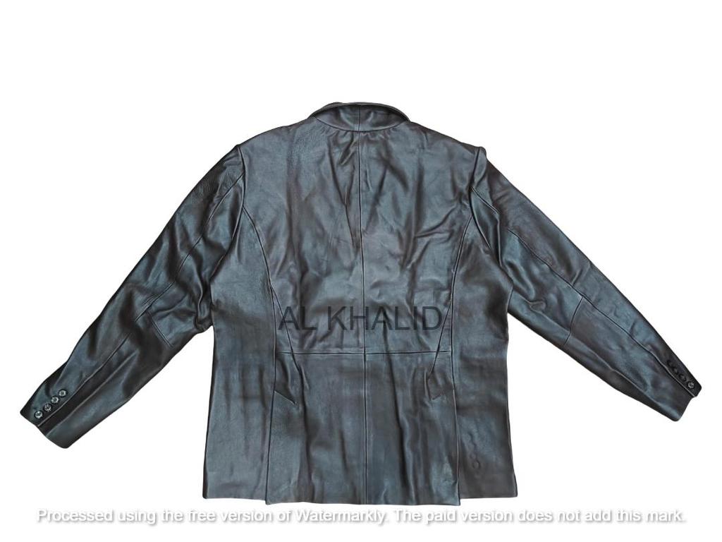 AL KHALID Dark Brown Men Genuine Lambskin Soft Leather Blazer Coat Handmade Stylish Formal