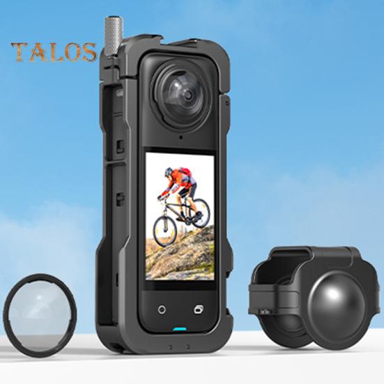 Action-Kamera-Videokäfig, Schutzrahmen, stoßfest, schlagfest, einfach zu installierender Metall-Schutzrahmen, Kamerakäfig-Zubehör für Insta360 X4