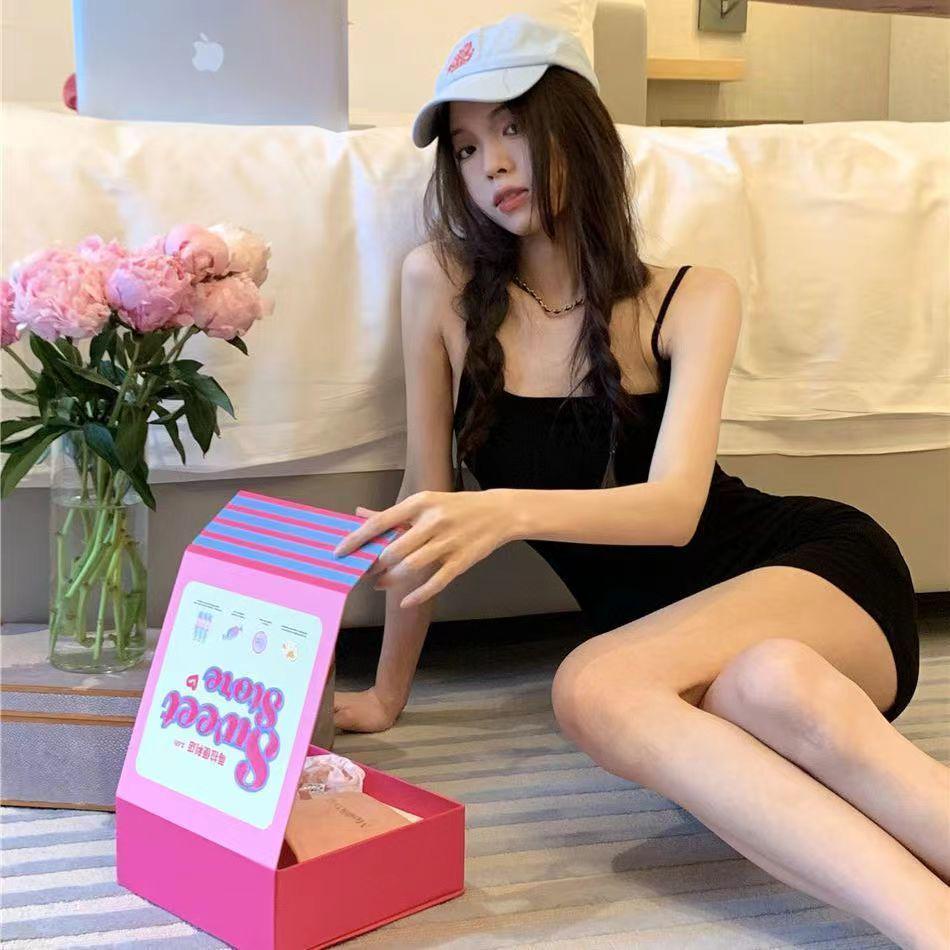 2026 Korean Style Petite Black Polo Dress: Women's Versatile A-line Trendy Short Skirt