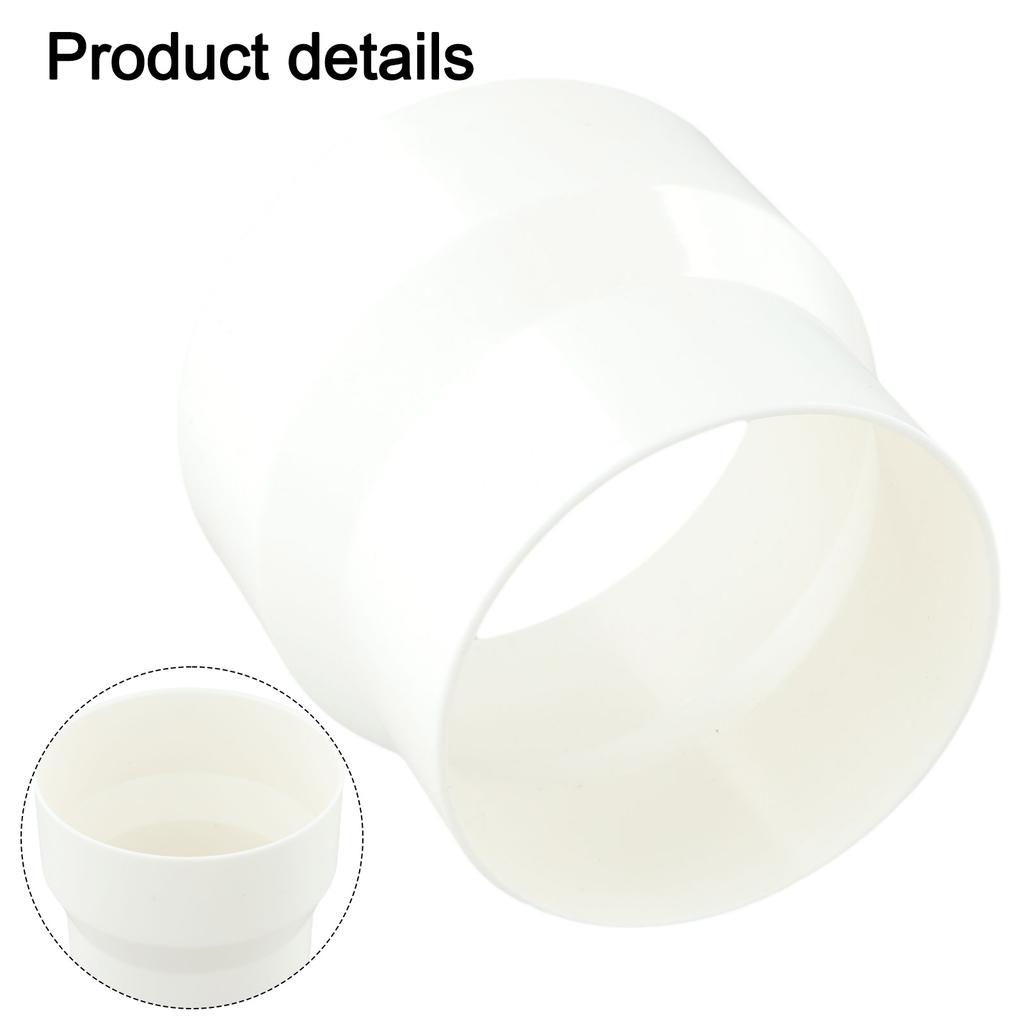 Plastic Pipe Adapter Exhaust Pipe Connector Kitchen Airflow Management Compact Space-Saving Design For Kitchen Ventilation