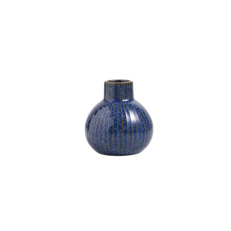 Nordic Mini Blue Ceramic Small Vase Creative Home Dining Table Living Room Bedroom hydroponics Flower Decoration Accessories 1Pc