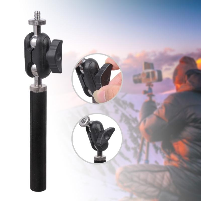 1/4inch Male To Female Threaded Extension Adapter For Camera Tripod Microphone Mount 360 Rotation Clamp Extension Rod