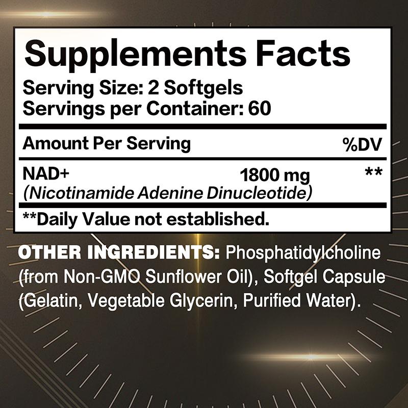 Supliment Lipozomal NAD cu L-Tirozină și Ashwagandha pentru Reparație Celulară și Metabolism Energetic - 120 Capsule Vegetariene