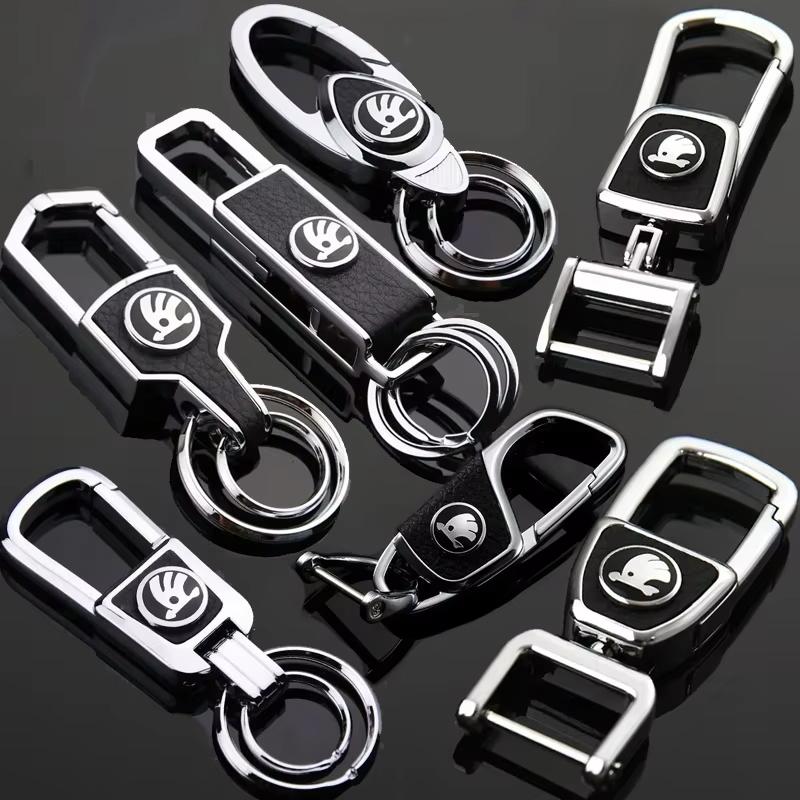Portachiavi per Auto per Skoda Karoq Kamiq Octavia Rapid Fabia Kodiak Spaceback Superb 2 Kodiaq 1 Yeti Catena Fibbia Chiave Styling dncp95