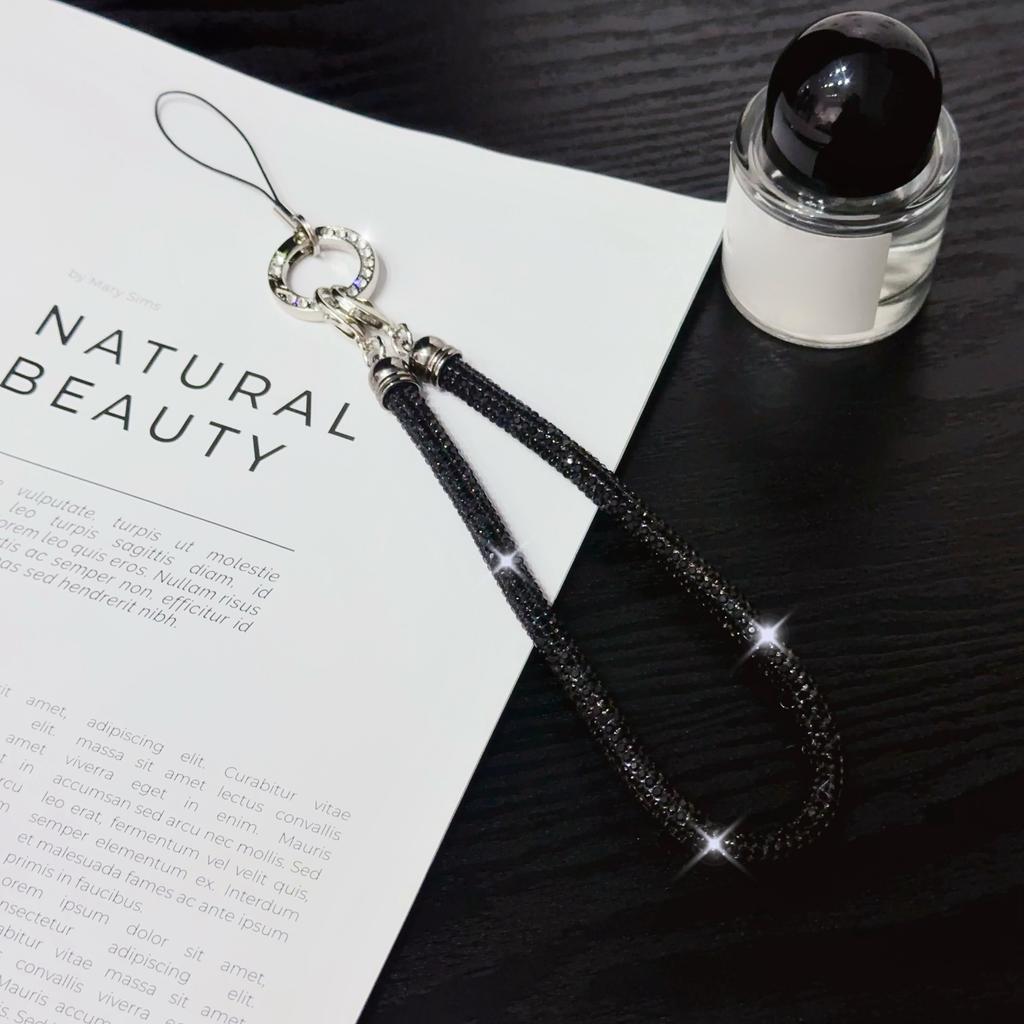 Phone Wrist Strap Shiny Rhinestone Decor Hand Strap Lanyard,Length: 25cm