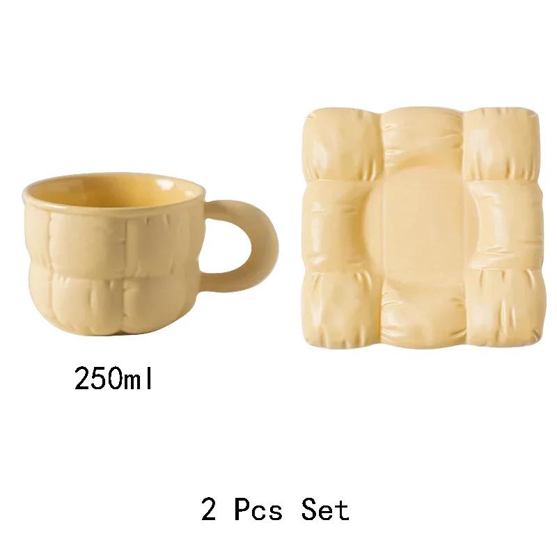 Creative Sofa Ceramic Coffee Cup Sets Cute Sweet Couple Mugs Light Luxury Fashion Home Tea Set Coffee Pot Exquisite Tableware