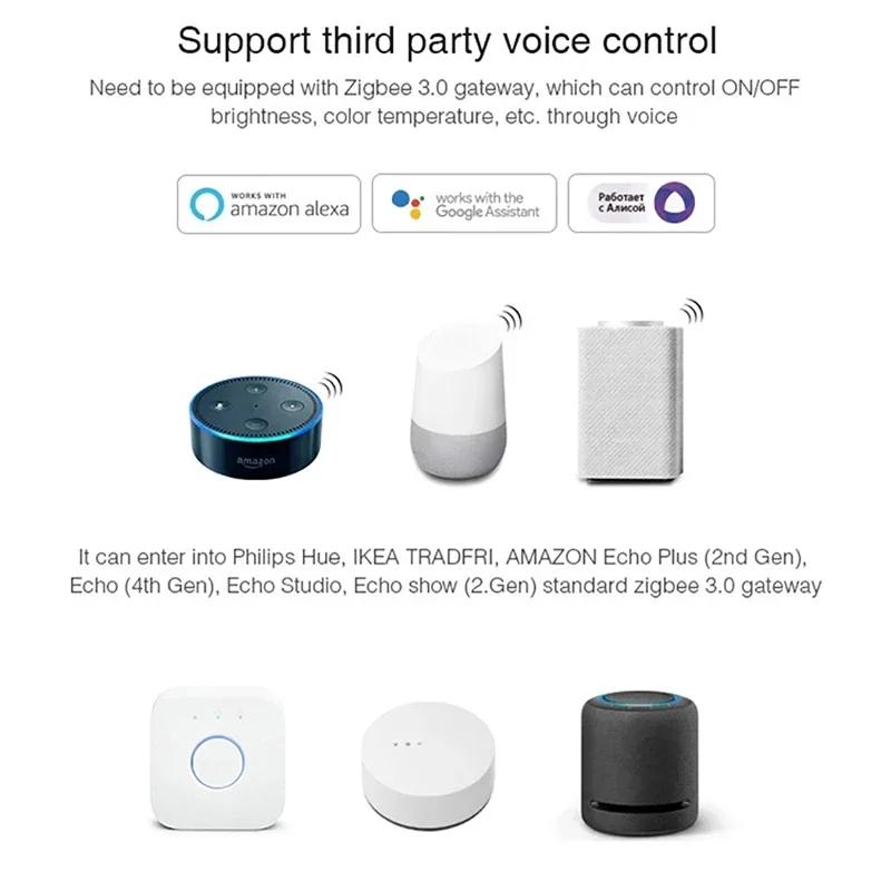 Tuya Smart Zigbee LED-Controller für einfarbiges RGB CW RGBW RGB+CCT LED-Band Sprach-APP-Steuerung 12V LED-Lichtcontroller Alexa