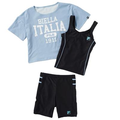 School Amfibische Tankini 150 Zwempak, T-shirt Set, Type, 175111, Meisjes, Sax,