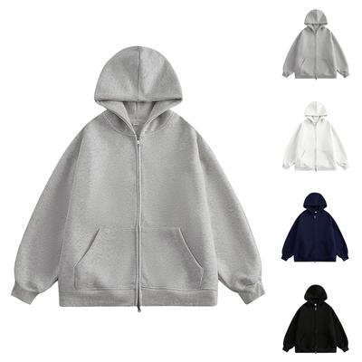 Men'S Solid Color Pocket Zipper Long Sleeved Jacket Jacket Hooded Sweatshirt
