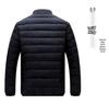 Pánská lehká krátká péřová bunda pro střední věk a starší - Hrubá, hřejivá, ležérní zimní bunda