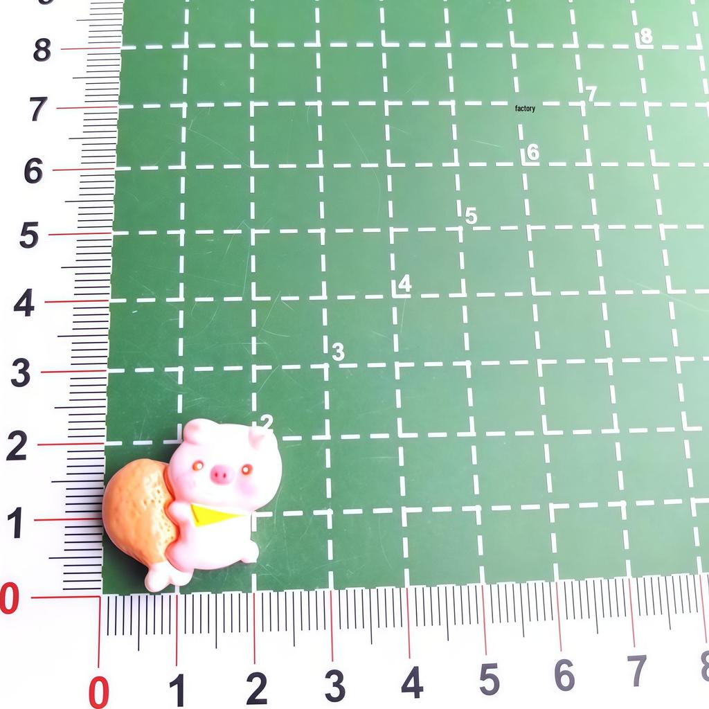 Cartoon DIY Resin Ornaments: Cute Water Cup, Hamburger, Chicken Leg, Pink Pig, Cream Glue Hair Clips.