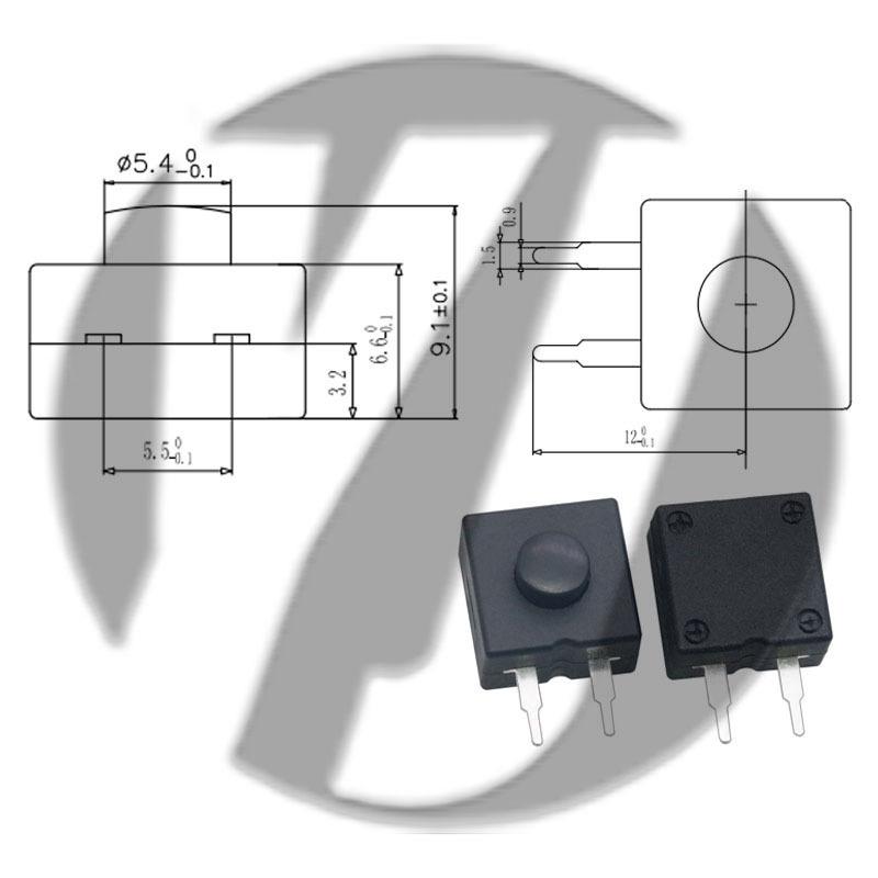 12x12 LED Flashlight Desk Lamp with Self-Locking Power Switch