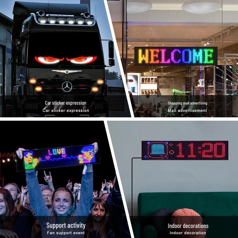 LED Flexible Screen Car Eye Light - Dynamic Internet Celebrity Smart Sticker