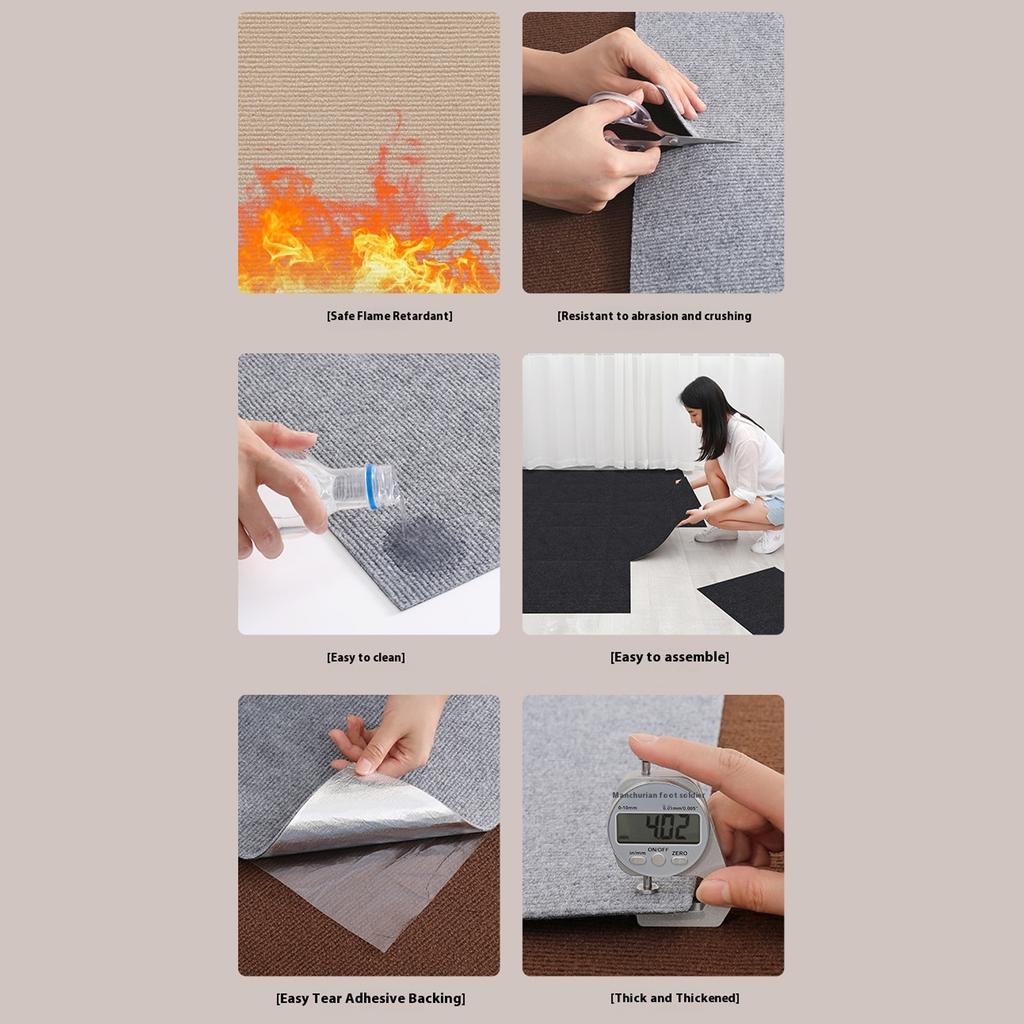 Anti-Slip Self Adhesive Carpet Tiles Flooring For Kitchen And Office Carpet Tiles Self Adhesive