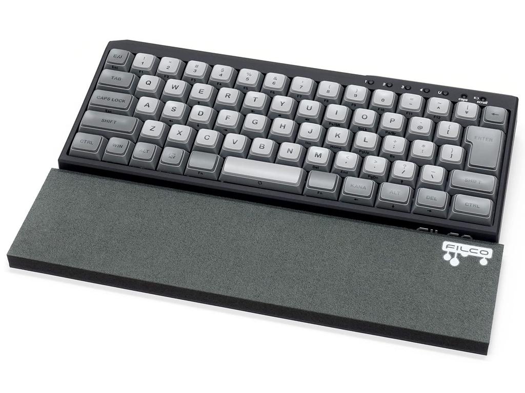FILCO Majestouch Wrist Rest "Macaron" 12mm Thin Type, Small, Ultrasuede + High-Performance Urethane Foam, Ash, MWR/12S-ASZ