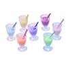 Two-Color Milk Tea Cup Earrings & Keychain Accessories