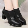 Comfortable Black Butterfly Flexible Platform Pumps Women 2024 Spring Block High Heels Shoes For Office Model Lady Office Grace