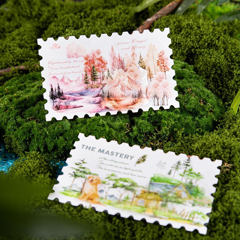 200cm/Rolle Vier Jahreszeiten Berg- und Waldlandschaft Thema Klebeband Scrapbook Handyhülle Tagebuch Sticker DIY Dekoratives Klebeband