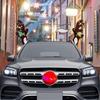 Christmas Reindeer Car Decorations LED Lighting Rudolf Reindeer Antlers Red Noses Car Decorations Kit Christmas Auto  Decor