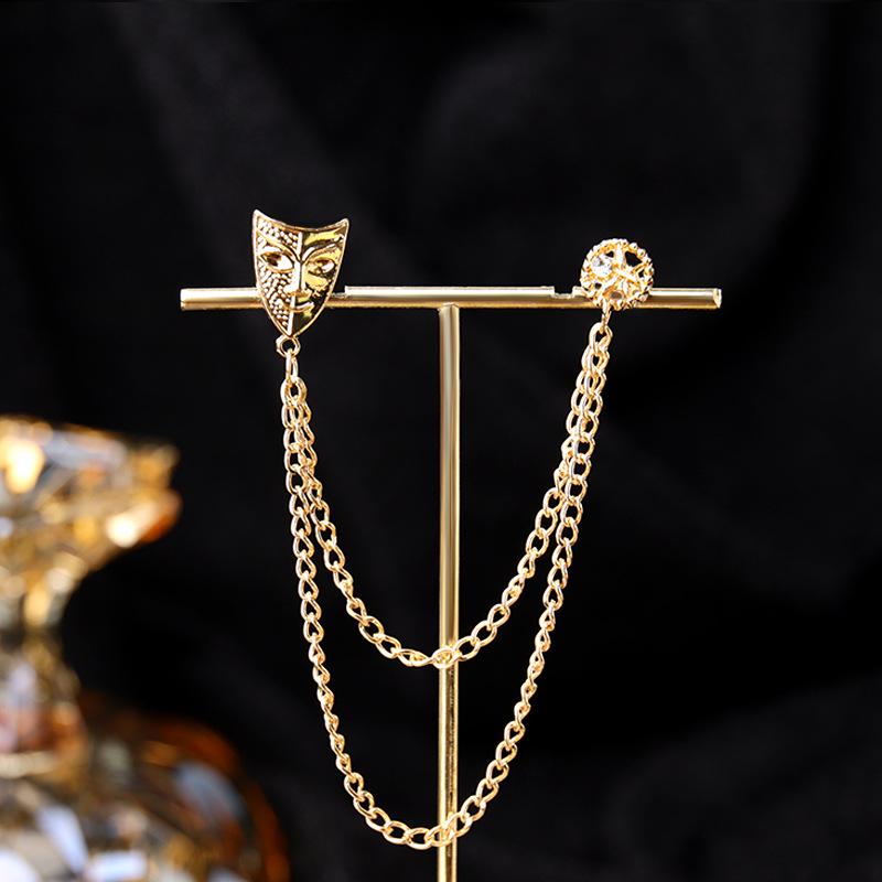 Baroque Rhinestone Pearl Corsage Necklace Brooch - Retro British Court Suit Accessory