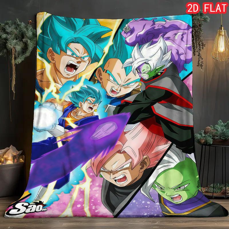 Dragon Ball Souvenir Gift Blanket Soft Printed Flannel Blanket for Fans Birthday Holiday THW