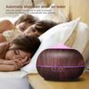 300ML Wood Grain Essential Oil Diffusers Ultrasonic Humidifier Portable Aromatherapy Diffuser with 7 Colors LED Light Air Purifiers