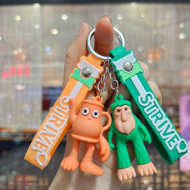 Creative Italian Brainrot Animals Keychains For Accessories Funny Ttungtung Sahur Keyrings Keychains Bags Pendant Decor Gifts