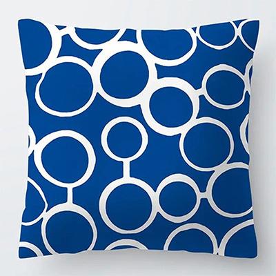 Home Decor Blue Nautical Patterns Cushion Covers Pattern Cushion Cover Suitable for Sofa Bedroom Car Pillow Cover