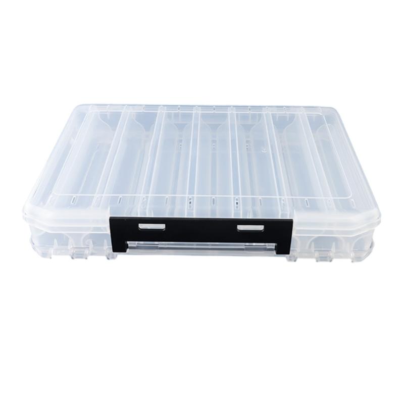 Double Side Tackle Carrying Case Large Clear Fishing Lures Storage Waterproof