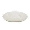 VARZAR Cursive Logo Wool Beret Ivory