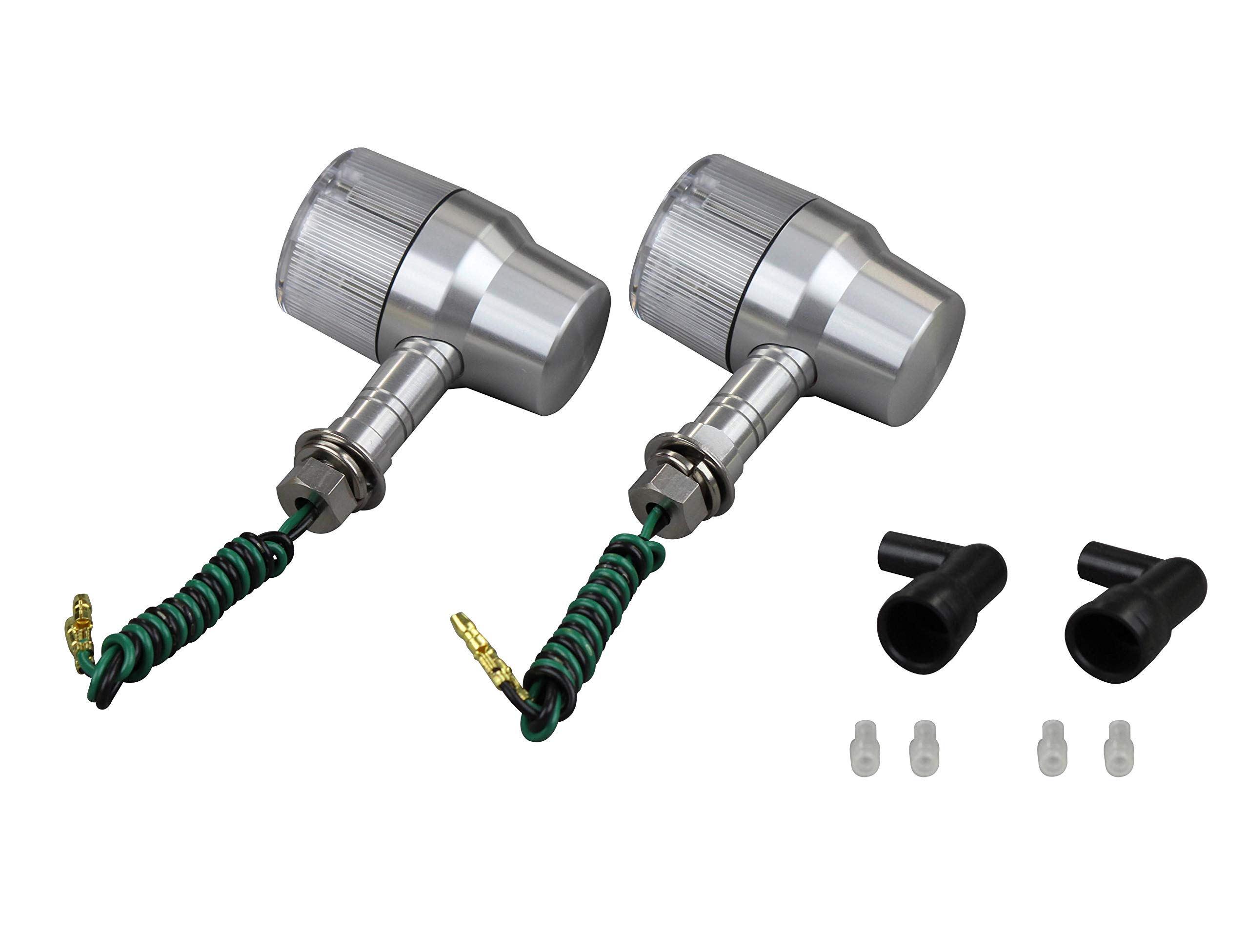 

POSH FAITH Motorcycle Turn Middle Machined Turn Superbike Long Single Bulb Sold Pack of Silver Signals, Signals, Type, Stay, (Bulb Separately), 2,