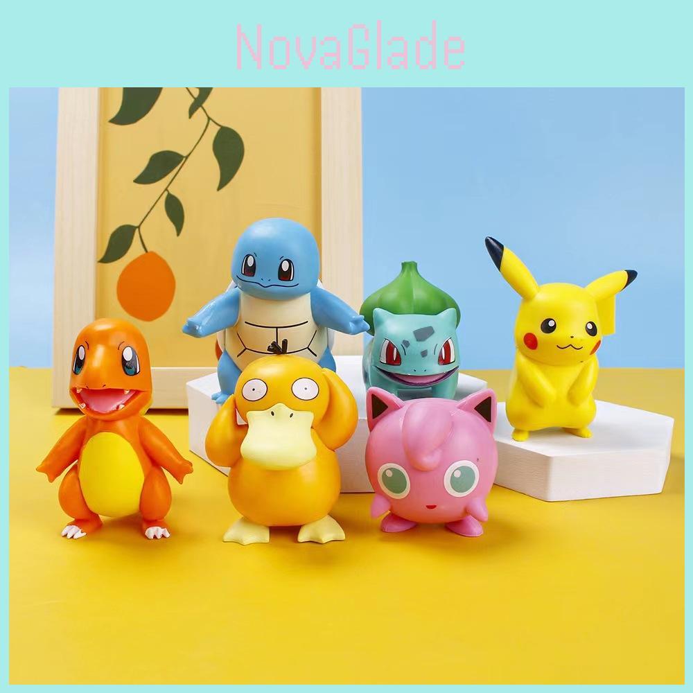 Adorable Pikachu Pokemon Can Reach Duck Cartoon Car Doll Cake Hand Decoration Pvc For Enthusiastic Collectors And Fans