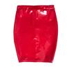 Slim Fit Women's Skirts Skinny Bright Stretch Skirts PU Leather Mid Skirts High Waist Zipper Wrap Skirts