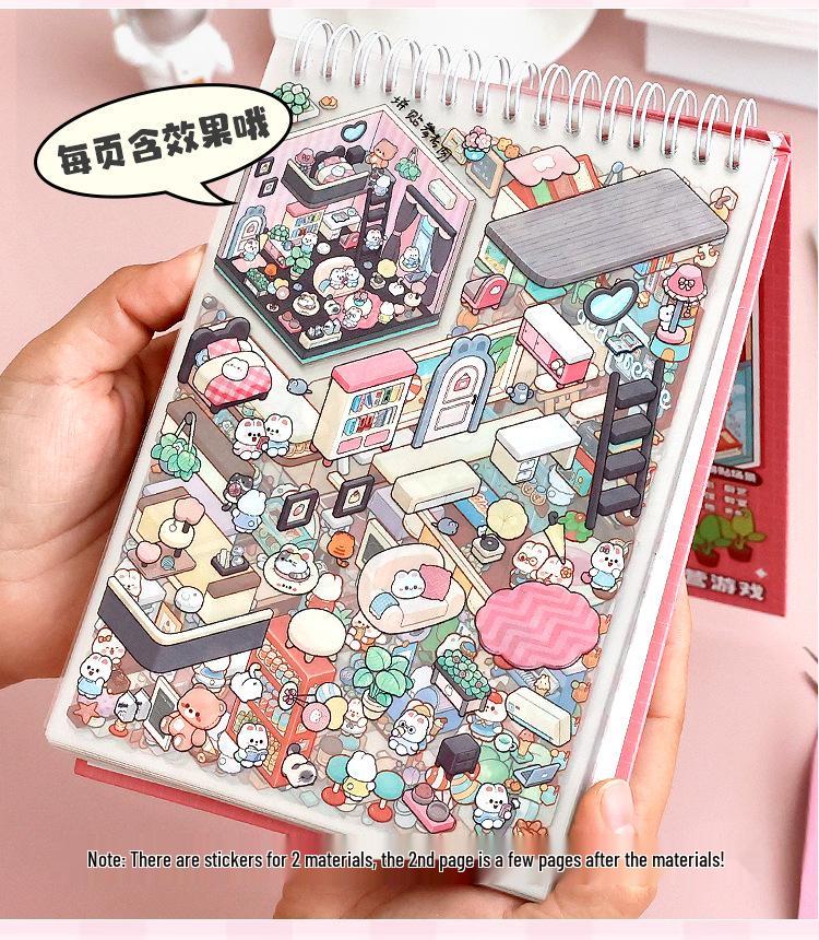 Creative 3D Miniature Scenes: Tirado House Sticker Collection Book