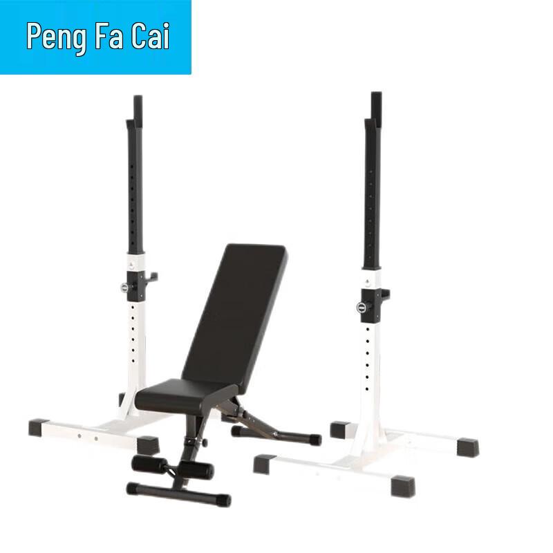 Adjustable Squat Rack with Weight Bench