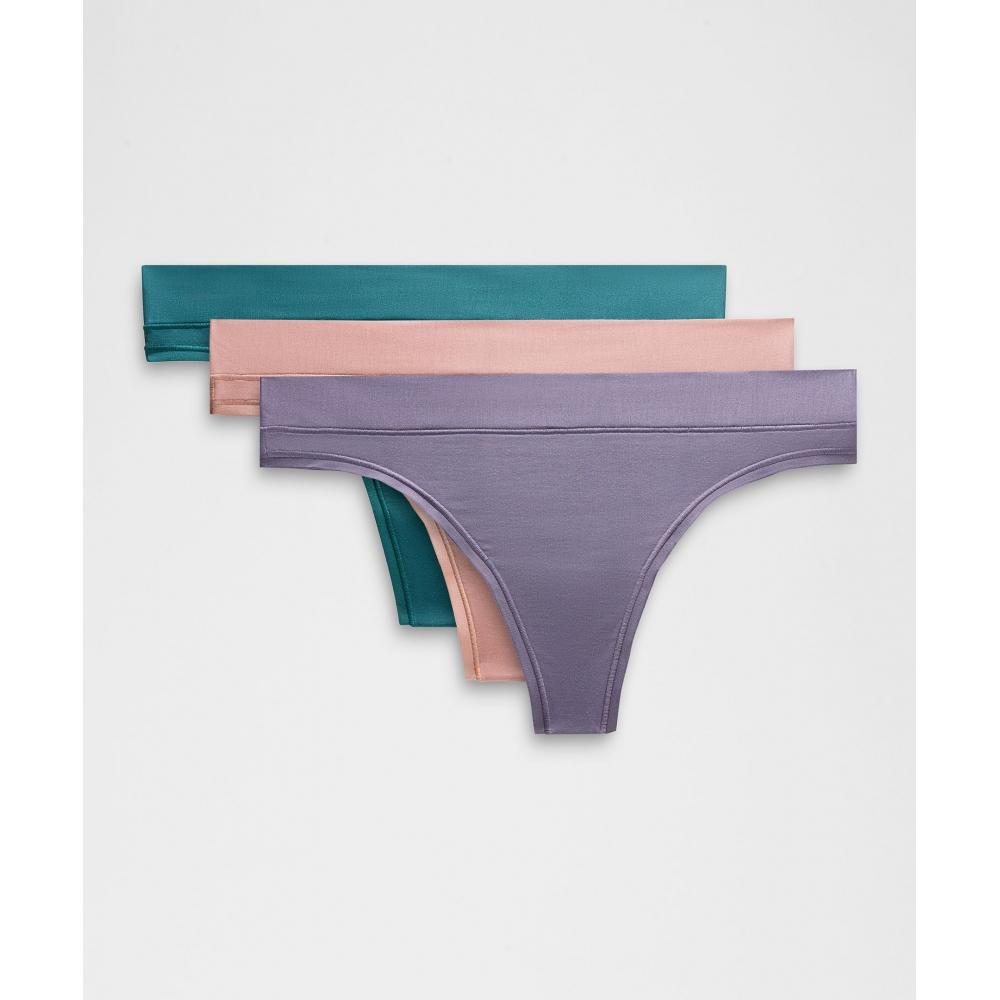 

Lululemon Underease Mid Rise Thong нижнее белье 3 шт. Storm Teal Twilight Rose Nightfall XXL