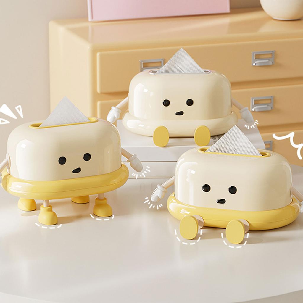 Creative Napkin Dispenser Spring Structure Tissue Box Cover Elegant Napkin Organizer Paper Towel Storage Container