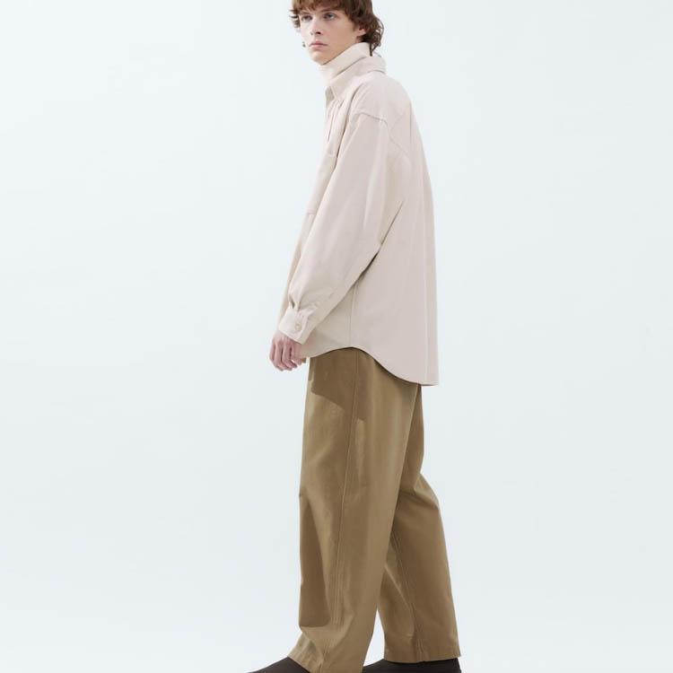 Uniqlo U Series FW23 Twill Loose Fit Long Sleeve Shirt Men shirts 462141-08