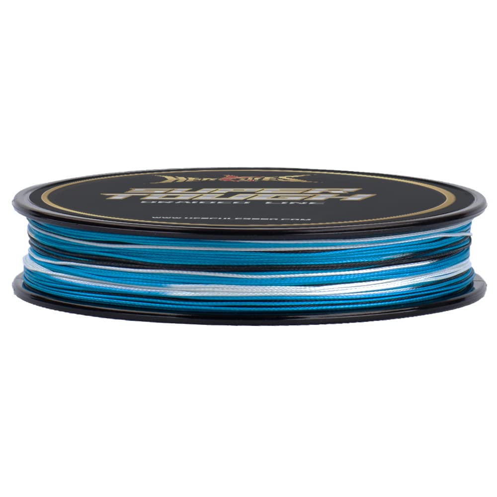 HERCULES PE Fishing Camouflage 274m Line, 4-Strand Braid, Blue, 12lb, 300yds,