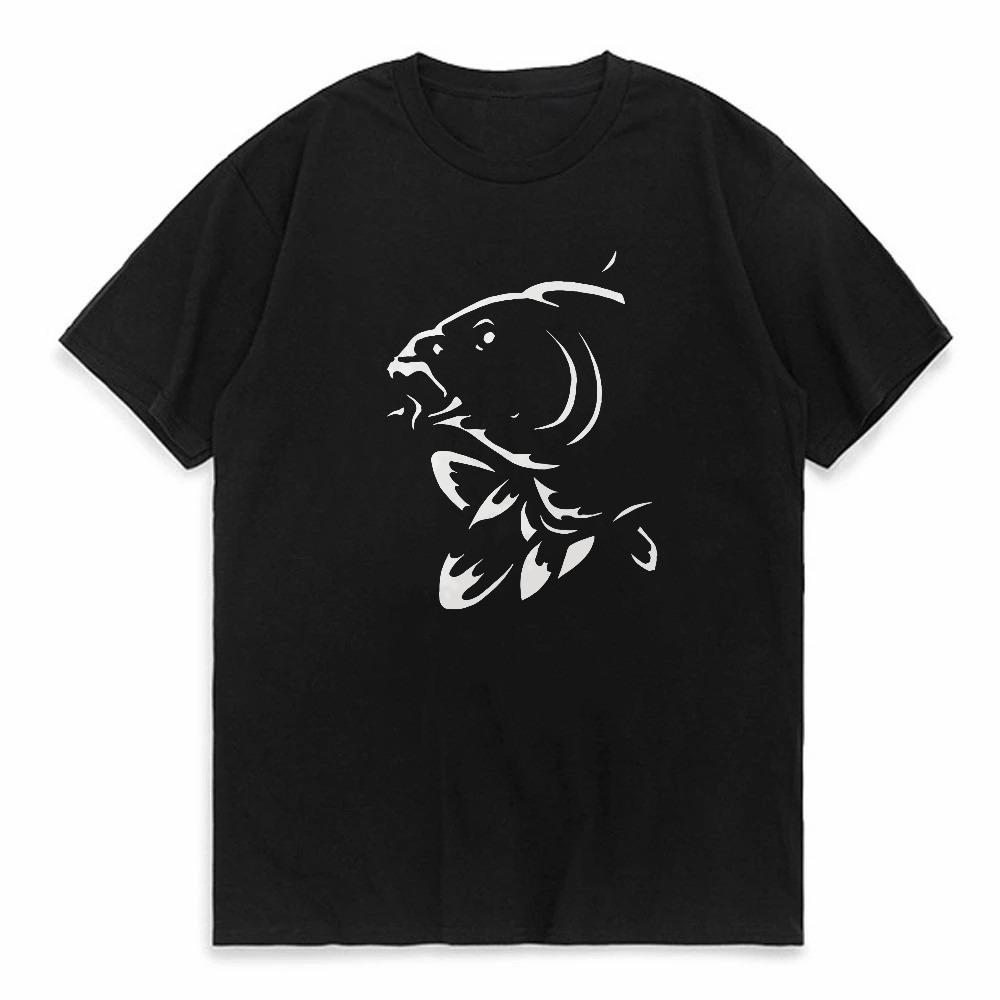 Funny Fishinger Carp Fish Fisherman Sporter T Shirts Men Summer Fashion Harajuku Short Sleeve O Neck Streetwear Tshirts
