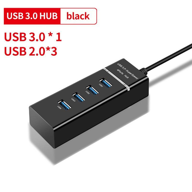 USB 3.0 HUB High Speed LED 1 to 4 Port Cable Splitter USB Data Transmission Extender Phone Charging Dock Multiple Adapter