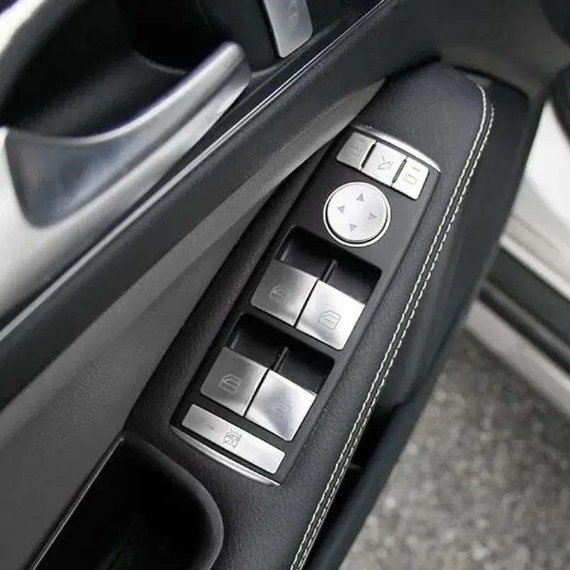 Car Window Glasses Lift Button Cover Switch Frame Trim For Mercedes Benz W204 GLA X156 CLA C117 A W176 B W246 Class Accessories