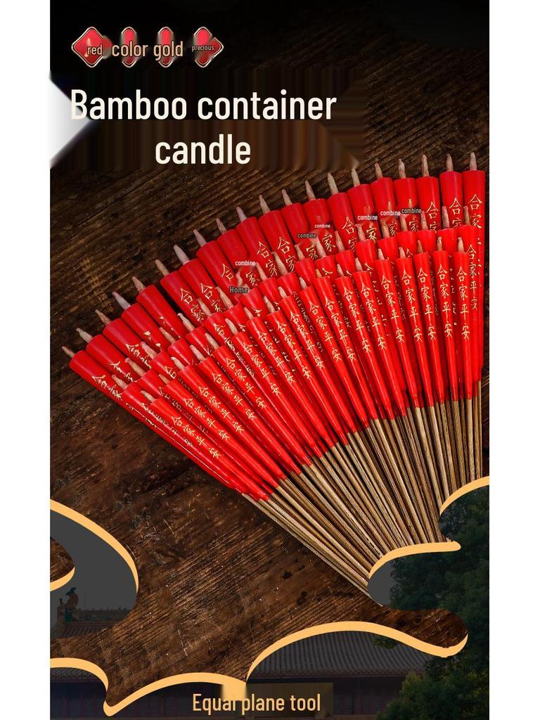 Bamboo Skewers & Red Candles: Long-Burning Incense for Offering to Buddha & Bodhisattva