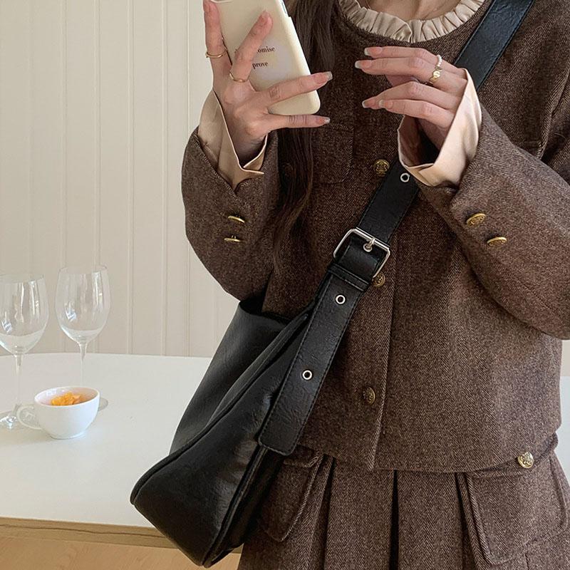 Innovative Mischung aus Mini-Bolzen, Geldbörse und Handtasche, vielseitige Vintage-Einkaufstasche, einfache, neue vertikale, kastenförmige Tasche für Herbst und Winter