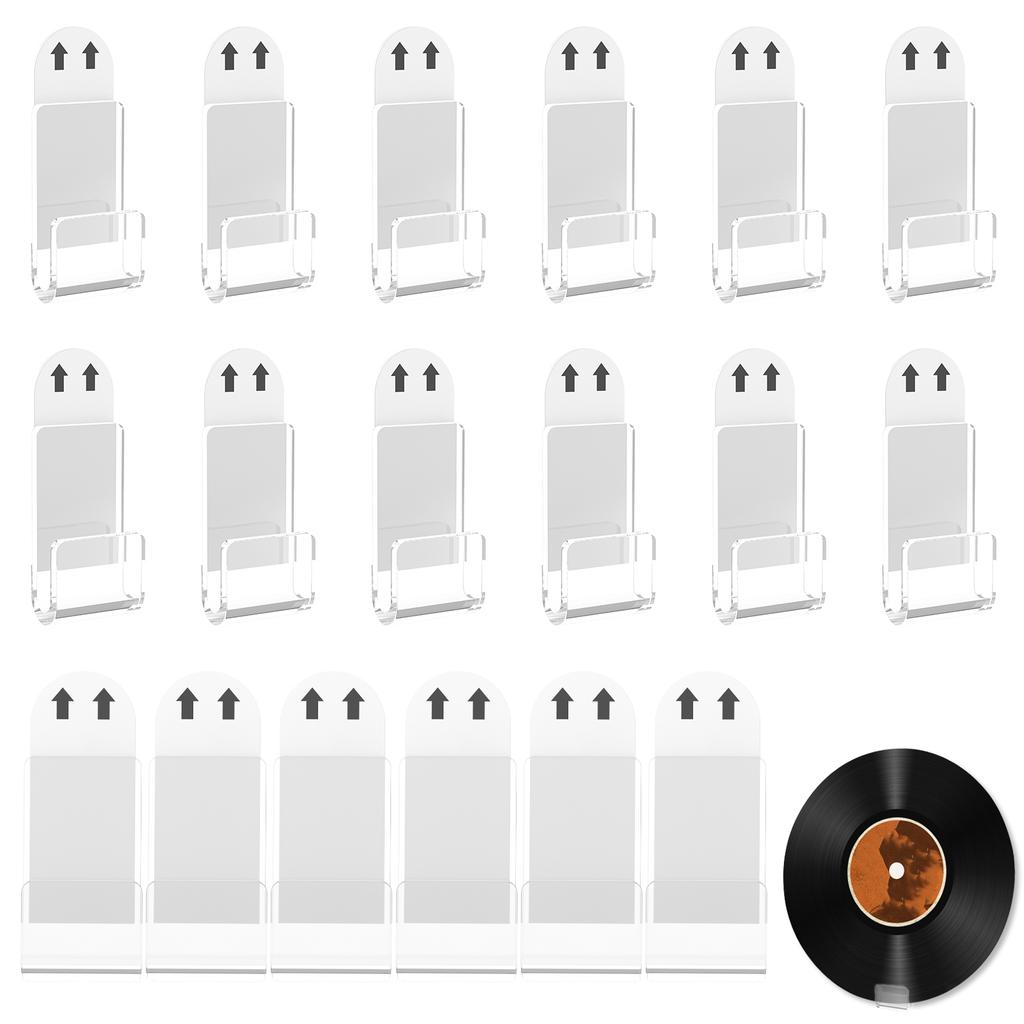 Vinyl Schallplatten Wandhalterung 18 Stück Acryl Vinyl Schallplattenhalter Selbstklebend Klar Vinyl Display Ohne Bohren Vinyl Aufbewahrungsregale