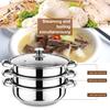 3 Tier Steamer Pot for Cooking with Lid Stainless Steel Steamer Cooker Steamer Pot Sets Food Steamer for Vegetables Seafood Soup