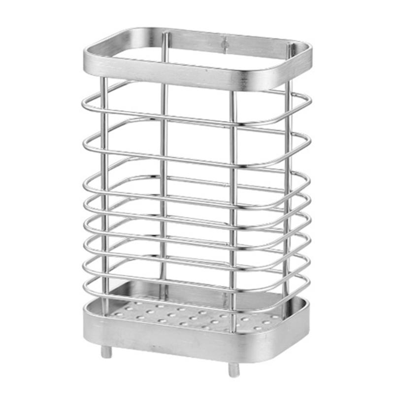 Nodrill Bathroom Organizer Rack Stainless Steel Toothbrush Holder with Strong Adhesive Hold Razors and Bath Essential