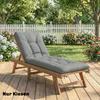 Pallet Cushion, Removable Seat Cushion with Fastening Straps, Pallet Pad for Most Loungers, 198x65x13cm, Light Gray